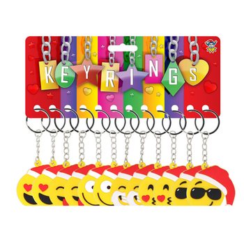 GANTUNGAN KUNCI SMILEY NATAL (12 pcs)