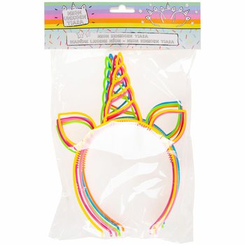 Bando Unicorn / Tiara Unicorn, Campuran Warna Neon (24 pcs)