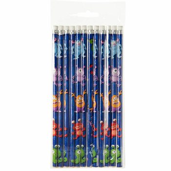Pensil Monster dengan Penghapus (12 buah)