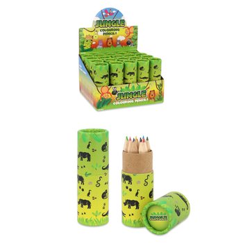 12x Pensil Warna dalam Tabung: Model Hewan Hutan - Dalam Display (20 pcs)