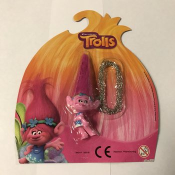 Gantungan Kunci Figur Trolls dengan Kartu (12 pcs)