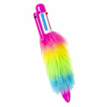 PULPEN BULU FLUFFY 6 WARNA - DENGAN DISPLAY (24 pcs)