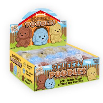 Stretchy Squishy Poodle dalam Display (12 Pcs)