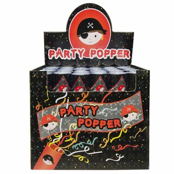 Party Confetti Shooter - Tema Bajak Laut - Dalam Display (24 pcs)