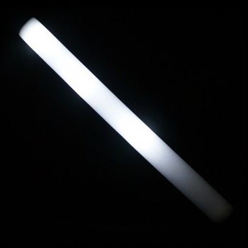Stick LED Foam Warna Tunggal - Tongkat Lampu Pesta - PUTIH (24 pcs)