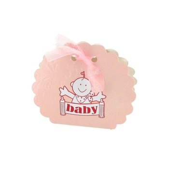 Kotak Hadiah Kelahiran Bayi / Souvenir Baby Shower - Pink (12 pcs)