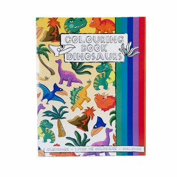 Buku Mewarnai Dinosaurus A4 21x28 cm dengan Stiker (12 Pcs)