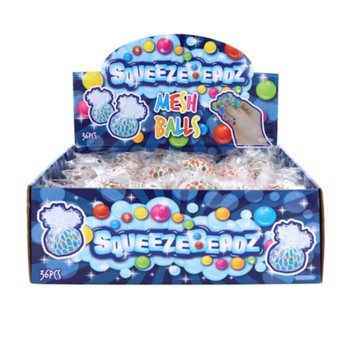 Squeezy Beadz Mesh Balls dalam Display (36 pcs)