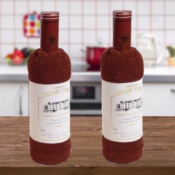 HANDUK BENTUK BOTOL ANGGUR (3 pcs)