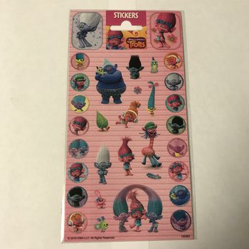 Lembar Stiker TROLLS - 20 x 10 cm (10 pcs)