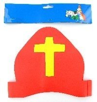 Topi Uskup Foam Saint Nicholas (isi 12 pcs)