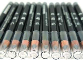 Pensil Lip/Eyeliner Abu-abu/Perak (12 pcs)