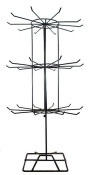 Rak Display Logam Hitam (3 Tingkat) - 1 pc