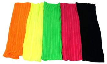 Syal Tube Neon Motif Garis Vertikal Tipis (10 pcs)
