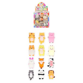 Mainan Squishy Mix Hewan Lucky Dip - Dalam Display - (96 pcs)