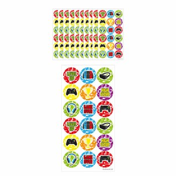 Stiker Gamer Fun - 10 Lembar isi 18 Stiker