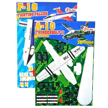 Puzzle Pesawat 3D dalam Display (64 pcs)