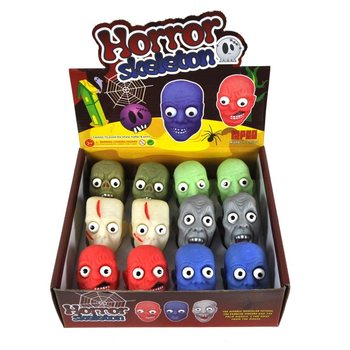 Mainan Kepala Horor dalam Display (12 pcs)