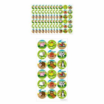FUN STICKERS - STIKER HEWAN TERNAK - 18 STIKER PER LEMBAR (10 pcs)