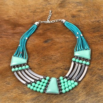 Kalung Mewah Gaya Ibiza Turquoise (1 pcs)