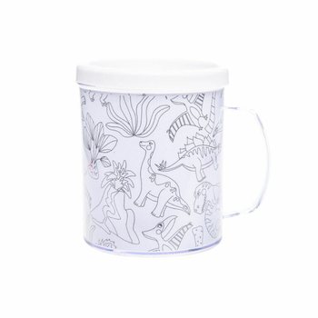 Set 2 Gelas Mewarnai Sendiri Motif Dinosaurus
