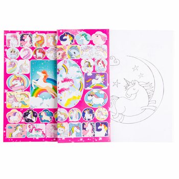 Buku Mewarnai Unicorn A4 dengan Stiker (12 buah)