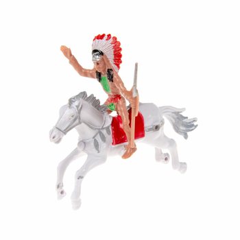 Mainan Figur Koboi & Indian Naik Kuda Mix (12 pcs)
