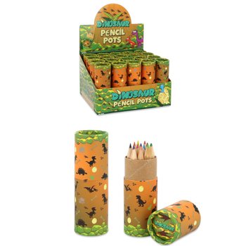 12x Pensil Warna dalam Tabung: Model: Dinosaurus - dalam Display (20 pcs.)