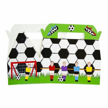 Kotak Menu Desain Sepak Bola - 22.5 x 12 x 9.5 cm (24 pcs)