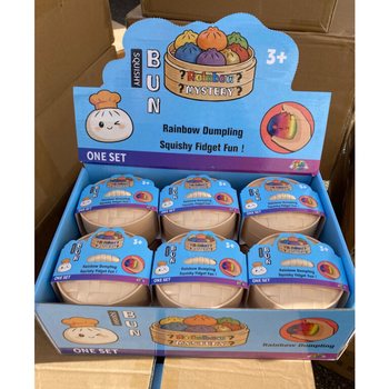 RAGE - RAINBOW Squishy Bun Dumplings BESAR (8.5 x 8.5 x 4.8 Cm) - Mainan Viral 2026 (12 pcs)