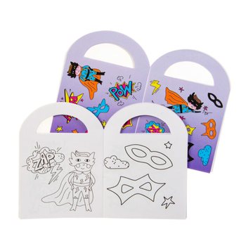 Buku Mewarnai Mini Superhero dengan Stiker (48 pcs)