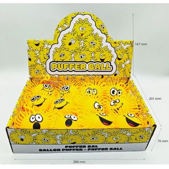 BOLA PUFFER WAJAH EMOSI - 10CM - DALAM DISPLAY (12 pcs)