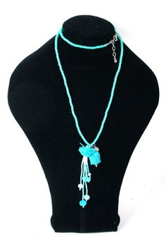 Kalung Buddha Turquoise Gaya Ibiza (1 pcs)