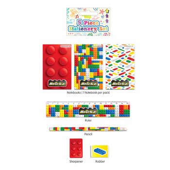 Set Alat Tulis Balok Susun 5 Bagian (24 pcs)