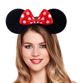 BANDO TELINGA TIKUS DENGAN PITA MERAH PUTIH (50 pcs)