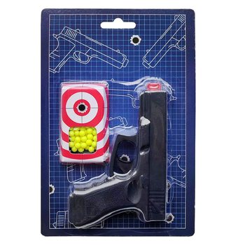 Pistol BB GUN 13cm Kemasan Kartu [ di bawah 0.08J ] (6 pcs)