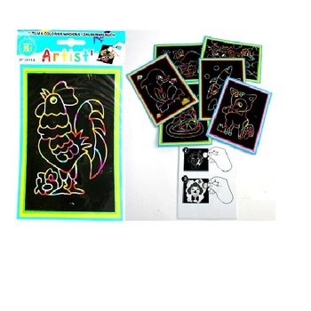KERTAS MEWARNAI GORES AJAIB (48 pcs)
