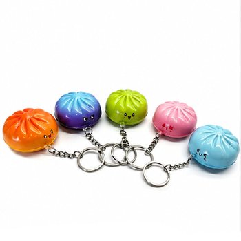 Gantungan Kunci Squishy Dumpling - Campur Warna - Isi Display (24 pcs)