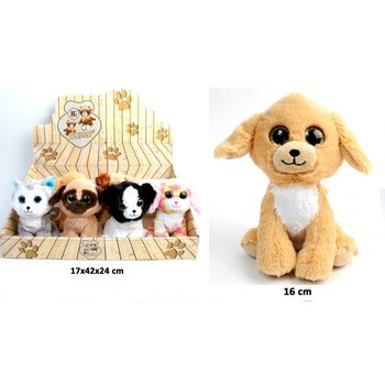 Boneka Anjing Mewah Luxury, 16 cm, Mix Desain dalam Display (12 pcs)