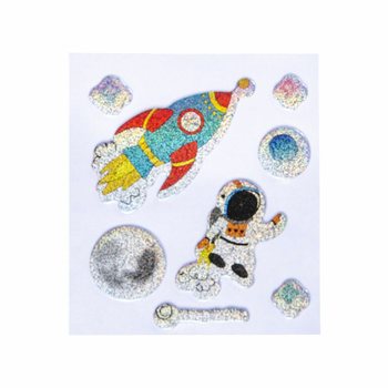STIKER GLITTER - MODEL: LUAR ANGKASA (100 pcs)