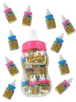 20 Botol Susu Bayi Mini dengan Permen dalam Botol Besar (2x20 pcs)