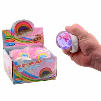Rainbow Unicorn Squeeze Ball dalam Display (12 pcs)