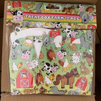 Kotak Hadiah / Souvenir Karakter Hewan Ternak - 12x12,5x6 cm (12 pcs)