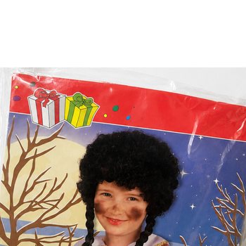WIG PIET ANAK RAMBUT KERITING HITAM & 2 KEPANG (1 Pcs)