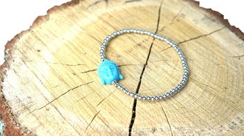 Gelang Gaya Ibiza Silver Look dengan Buddha (1 pcs)