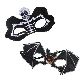 Masker Wajah Horor (Tengkorak atau Kelelawar) - 12 pcs