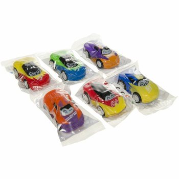 Mainan Mobil Sport Tarik Mundur dengan Mata - Campur Warna (48 pcs)