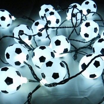 Lampu Hias String Sepak Bola HITAM/PUTIH 10 Lampu (9 pcs)