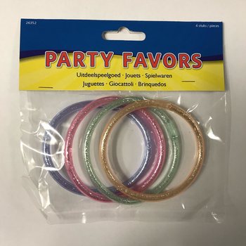 4 Pcs Gelang Glitter untuk Hadiah (12 pcs)