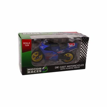 SEPEDA MOTOR SUPER SPORT DIE CAST, SKALA 1:24 DALAM DISPLAY (24 pcs)